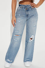 Load image into Gallery viewer, FASHION NOVA ONLY ANGEL CROSSOVER STRAIGHT LEG JEANS
