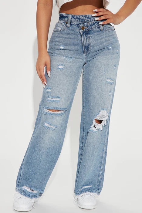 FASHION NOVA ONLY ANGEL CROSSOVER STRAIGHT LEG JEANS