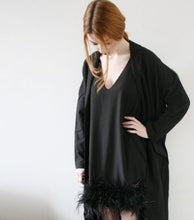 Load image into Gallery viewer, MISSGUIDED FEATHER TRIM SLEEVELESS DRESS
