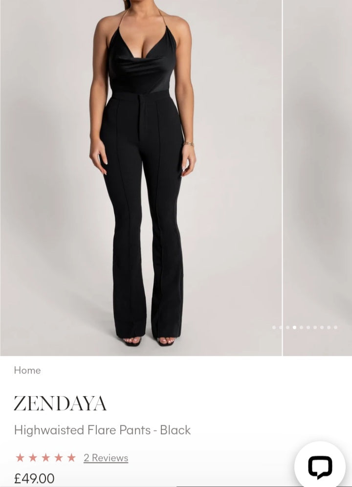 Zendaya Highwaisted Flare Pants - White - MESHKI U.S