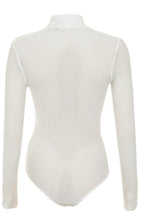 Load image into Gallery viewer, HOUSE OF CB SHADOW CREAM KNITTED STRETCH MESH BODYSUIT
