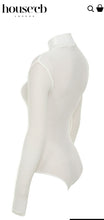 Load image into Gallery viewer, HOUSE OF CB SHADOW CREAM KNITTED STRETCH MESH BODYSUIT
