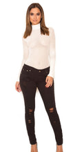 Load image into Gallery viewer, HOUSE OF CB SHADOW CREAM KNITTED STRETCH MESH BODYSUIT

