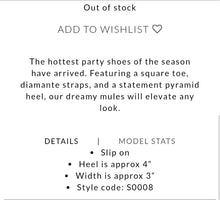 Load image into Gallery viewer, ELEVATED EMBELLISHED PYRAMID MULE HEELS IN HOT PINK, SIZE 4
