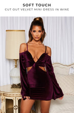 Load image into Gallery viewer, OH POLLY &#39;SOFT TOUCH&#39; MINI DRESS IN WINE
