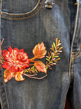 Load image into Gallery viewer, FASHION NOVA HIGH WAISTED EMBROIDERED RIPPED JEANS
