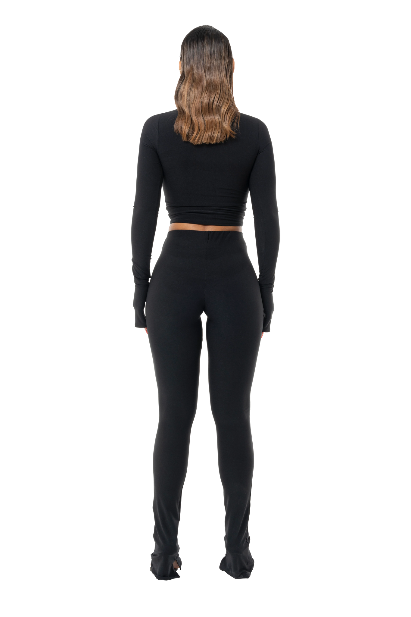Black basic leggings top