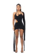 Load image into Gallery viewer, COUCOO ASYMMETRICAL MINI DRESS
