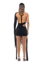 Load image into Gallery viewer, COUCOO ASYMMETRICAL MINI DRESS
