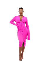 Load image into Gallery viewer, COUCOO MOOREA DRESS - ELECTRIC ROSE
