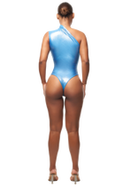 Load image into Gallery viewer, COUCOO ASYMMETRIC JANI BODYSUIT IN BLUEBERRY SHERBET
