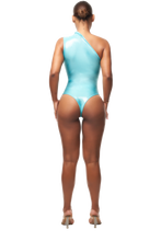 Load image into Gallery viewer, COUCOO ASYMMETRIC JANI BODYSUIT IN BLUE RASPBERRY
