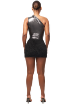 Load image into Gallery viewer, COUCOO KAIBU MINI SKIRT &amp; JANI BODYSUIT CO-ORD SET IN BLACK
