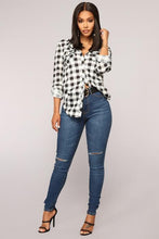 Load image into Gallery viewer, FASHION NOVA &#39;UP HIGH SKINNY JEANS&#39; IN DARK DENIM
