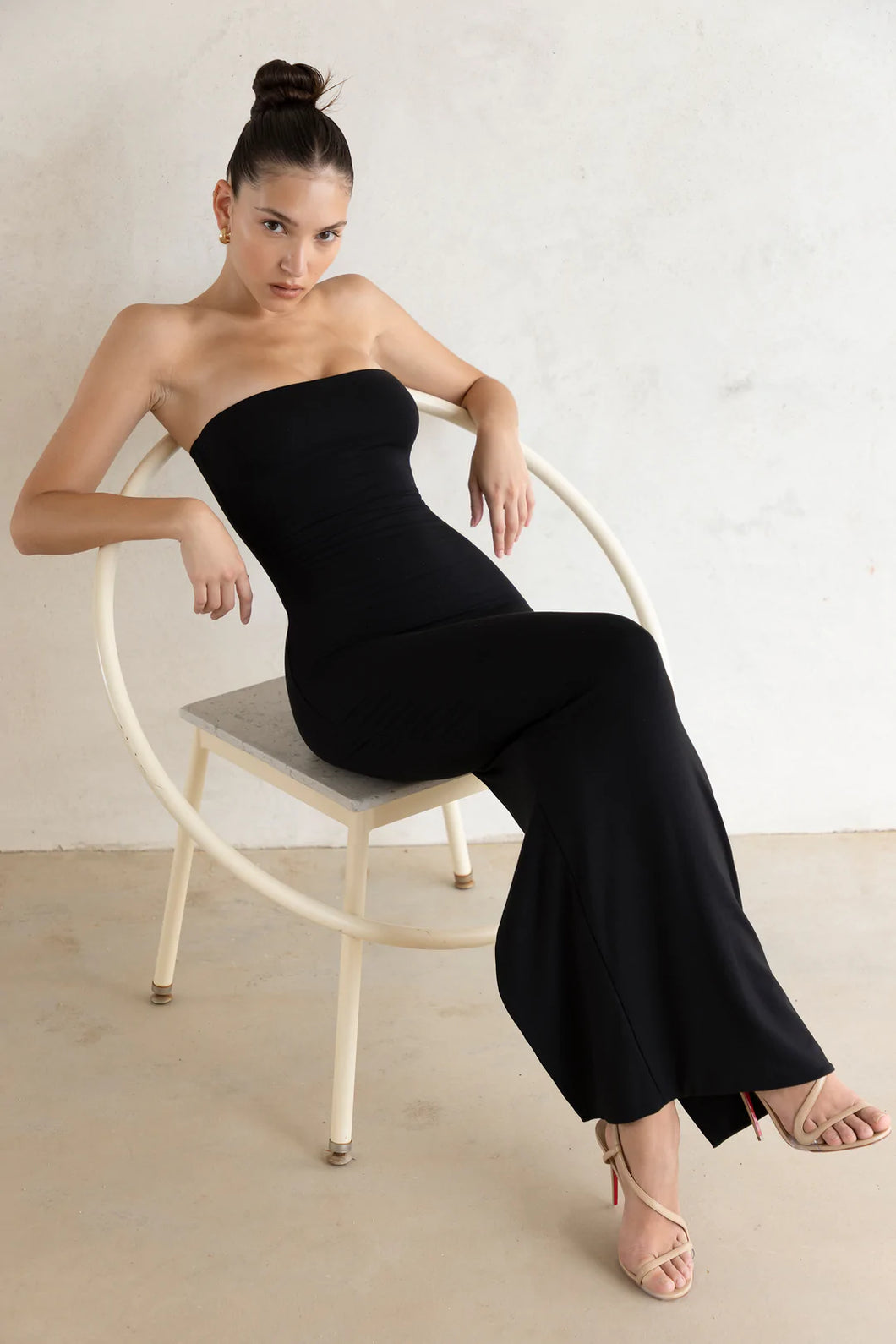 OH POLLY KALI BANDEAU MAXI DRESS IN BLACK