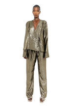 Load image into Gallery viewer, COUCOO KAFNI TROUSERS IN GRAZED GOLD
