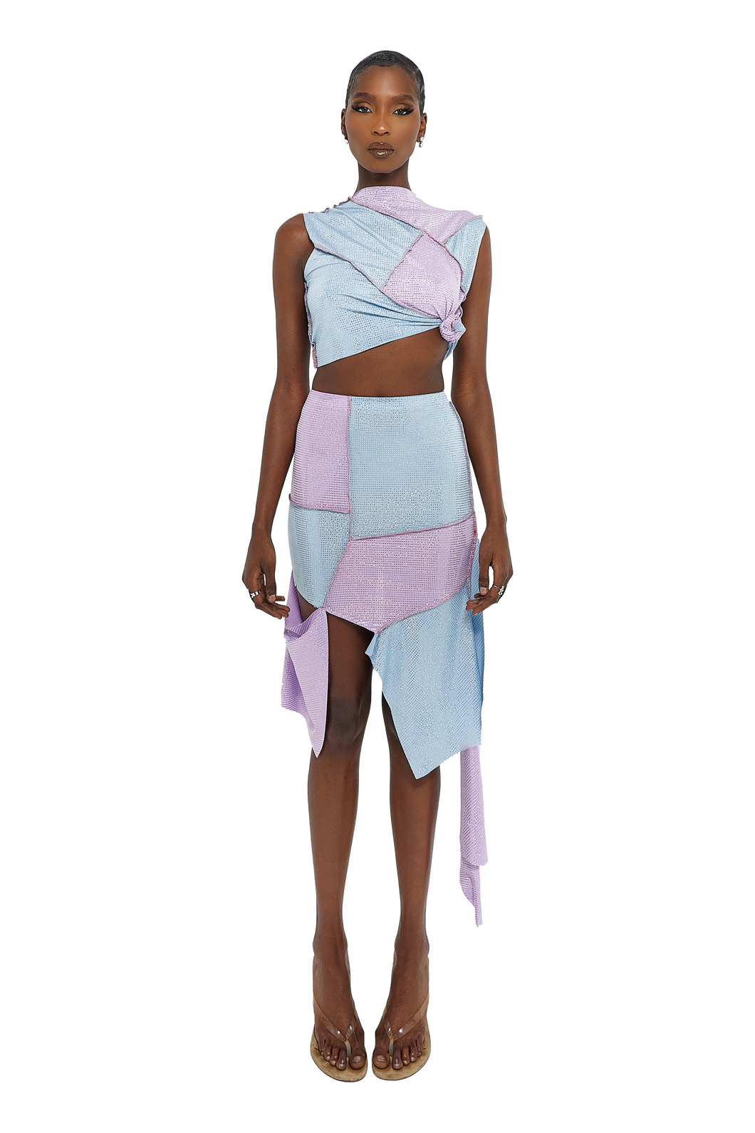 COUCOO UPSALA SKIRT IN LILAC/BLUE