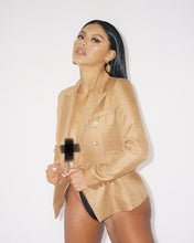 Load image into Gallery viewer, LEMONS ND MELONS &#39;HOPSACK&#39; DOUBLE BREASTED BLAZER IN CAMEL
