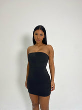 Load image into Gallery viewer, TOP SHOP / BANDEAU MINI DRESS IN BLACK

