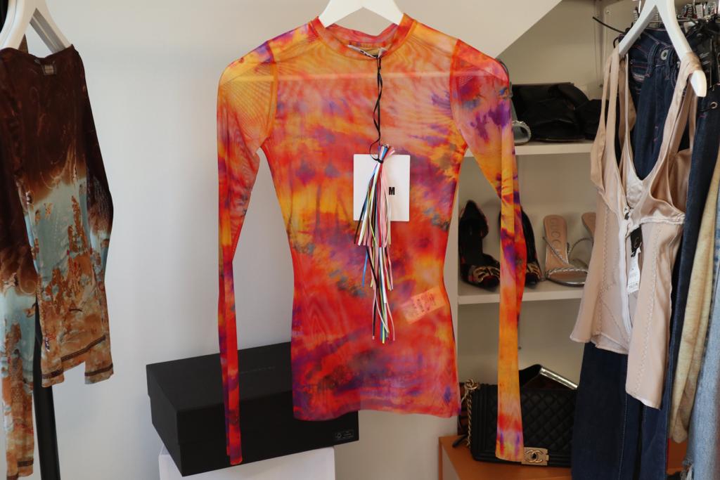 MSGM MILANO MESH TOP, SIZE 10