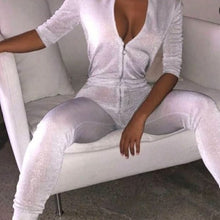 Load image into Gallery viewer, OH POLLY &#39;ALL THAT GLITTERS&#39; METALIC JUMPSUIT
