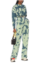 Load image into Gallery viewer, OFF-WHITE TIE-DYE PRINTED COTTON SWEATER AND JOGGERS
