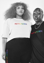 Load image into Gallery viewer, PRETTYLITTLETHING PLUS WHITE PRIDE CROP T-SHIRT
