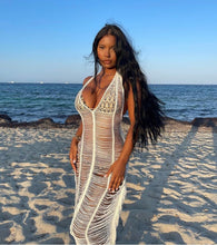 Load image into Gallery viewer, FASION NOVA &#39;RELAXING ALL SUMMER&#39; CROCHET COVER UP IN WHITE
