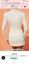 Load image into Gallery viewer, OH POLLY NO SHADE PLEATED BLAZER / JACKET IN IVORY
