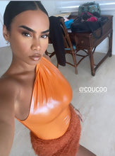 Load image into Gallery viewer, COUCOO ASYMMETRIC JANI BODYSUIT IN SATSUMA SKIN

