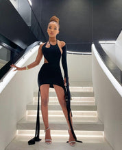 Load image into Gallery viewer, COUCOO ASYMMETRICAL MINI DRESS
