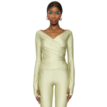 Load image into Gallery viewer, COUCOO LANAI LONG SLEEVED TOP IN MINT GUM
