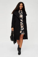 Load image into Gallery viewer, DOROTHY PERKINS PETITE WRAP COAT IN BLACK
