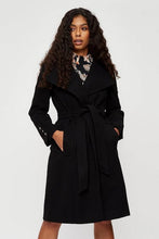 Load image into Gallery viewer, DOROTHY PERKINS PETITE WRAP COAT IN BLACK
