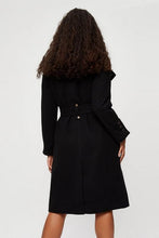 Load image into Gallery viewer, DOROTHY PERKINS PETITE WRAP COAT IN BLACK
