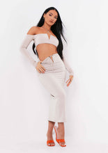 Load image into Gallery viewer, MISSY EMPIRE &#39;MCKENNA SAND CUT OUT&#39; STRAP MIDI SKIRT AND TOP
