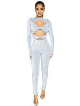 Load image into Gallery viewer, NAKED WARDROBE &#39;GLOW ON&#39; JUMPSUIT IN BLUE
